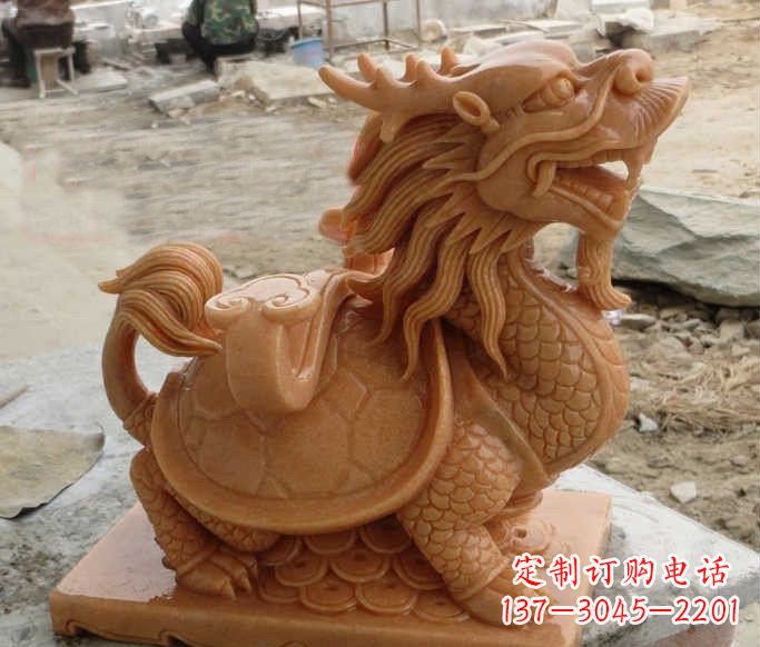 金华石雕招财龙龟