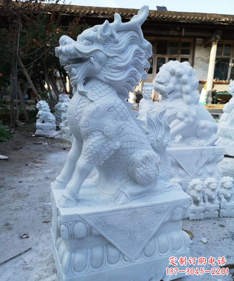 金华石雕镇宅麒麟动物雕塑