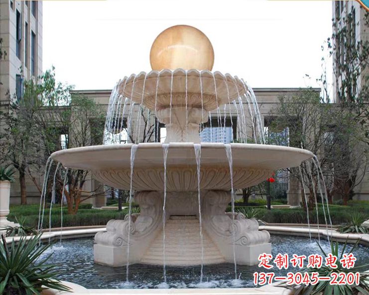 金华石墩喷泉石雕