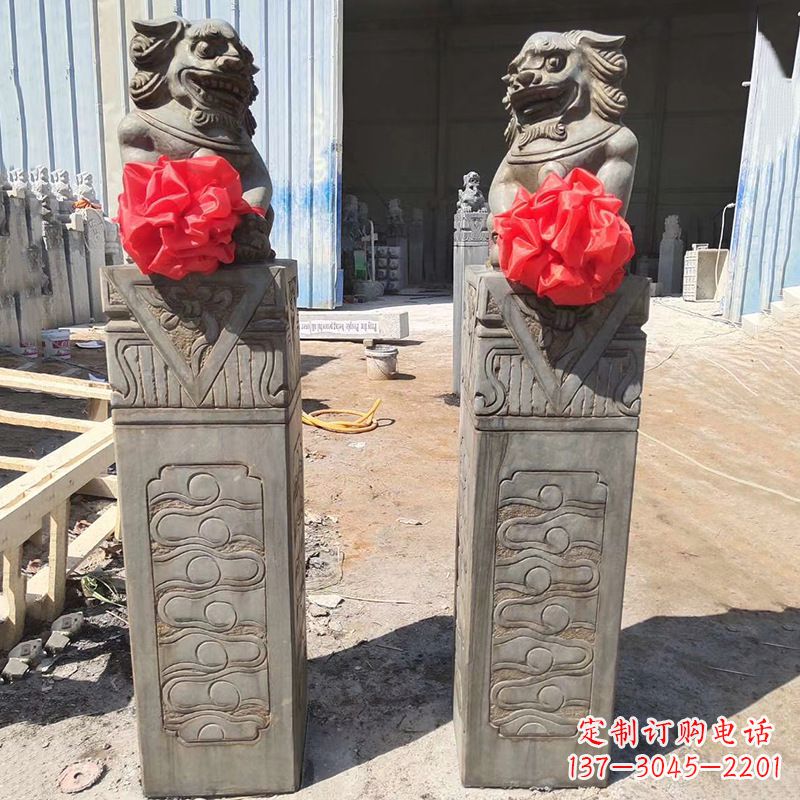 金华石狮子栓马桩