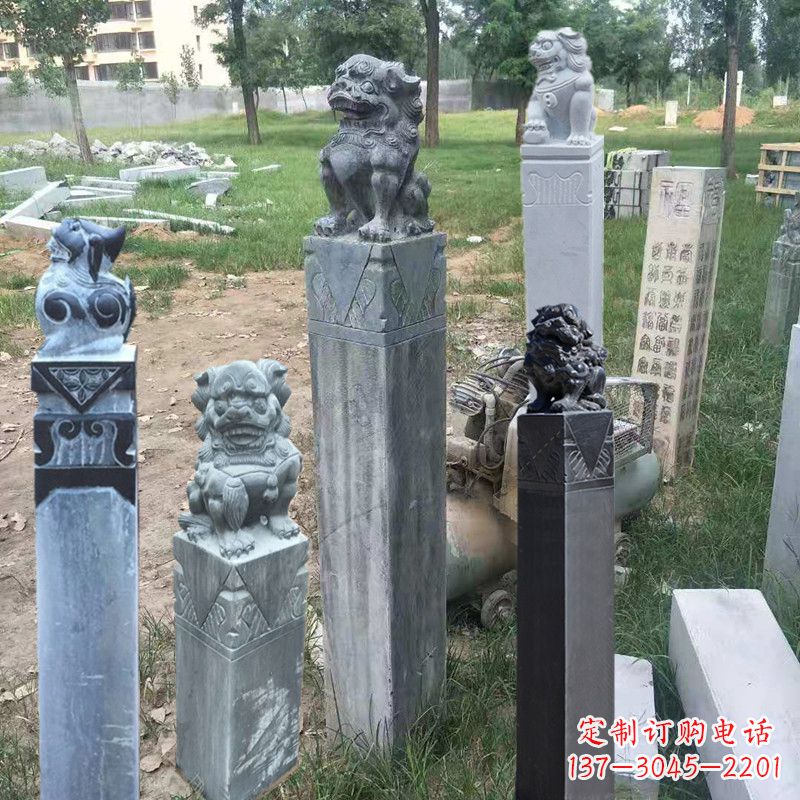 金华石狮子拴马柱