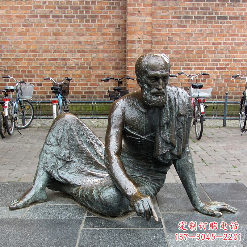 金华世界名人古希腊著名物理学家阿基米德铜雕塑像广场人物雕塑