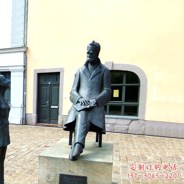 金华世界名人德国著名哲学家尼采铜雕景观雕塑