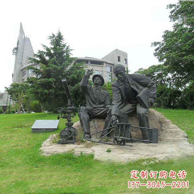 金华世界名人美国著名发明家莱特兄弟公园名人雕塑