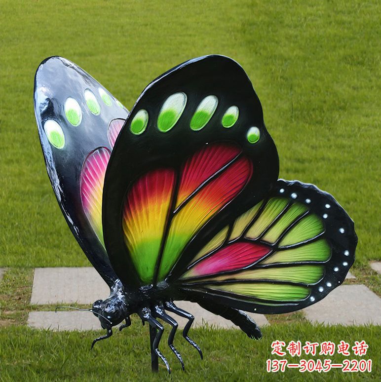 金华树脂仿真蝴蝶草坪动物昆虫雕塑
