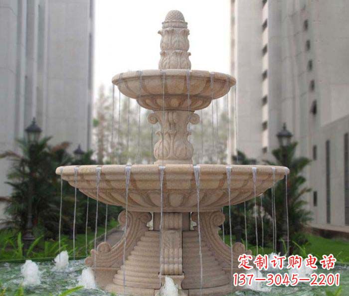 金华双层喷泉小区石雕