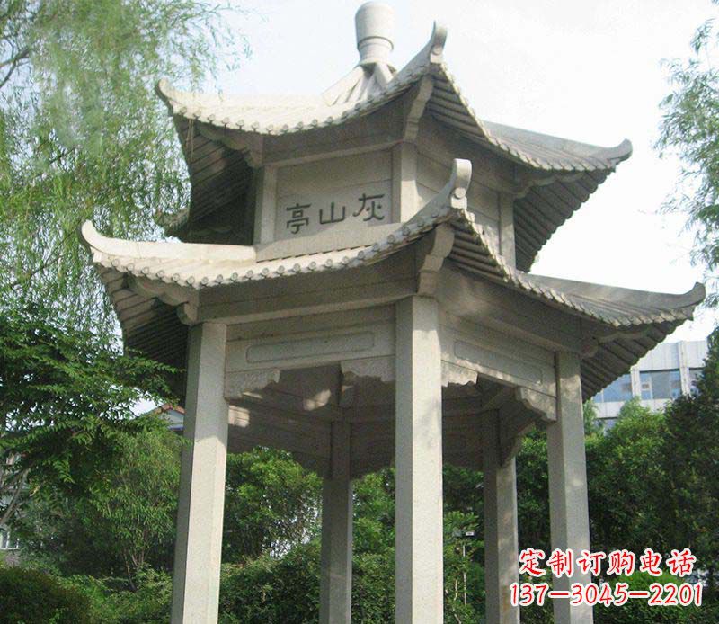 金华双层石凉亭石雕