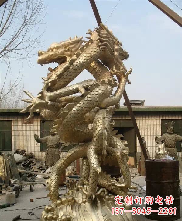 金华双龙铜雕