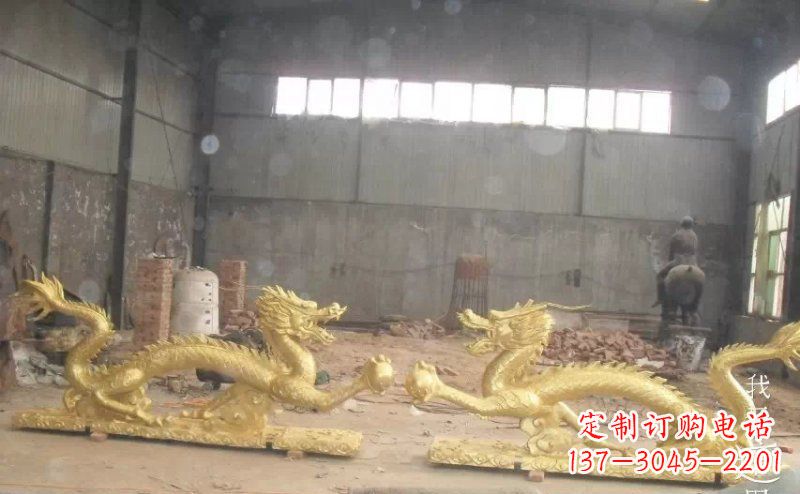 金华双龙戏珠广场铜雕 (2)