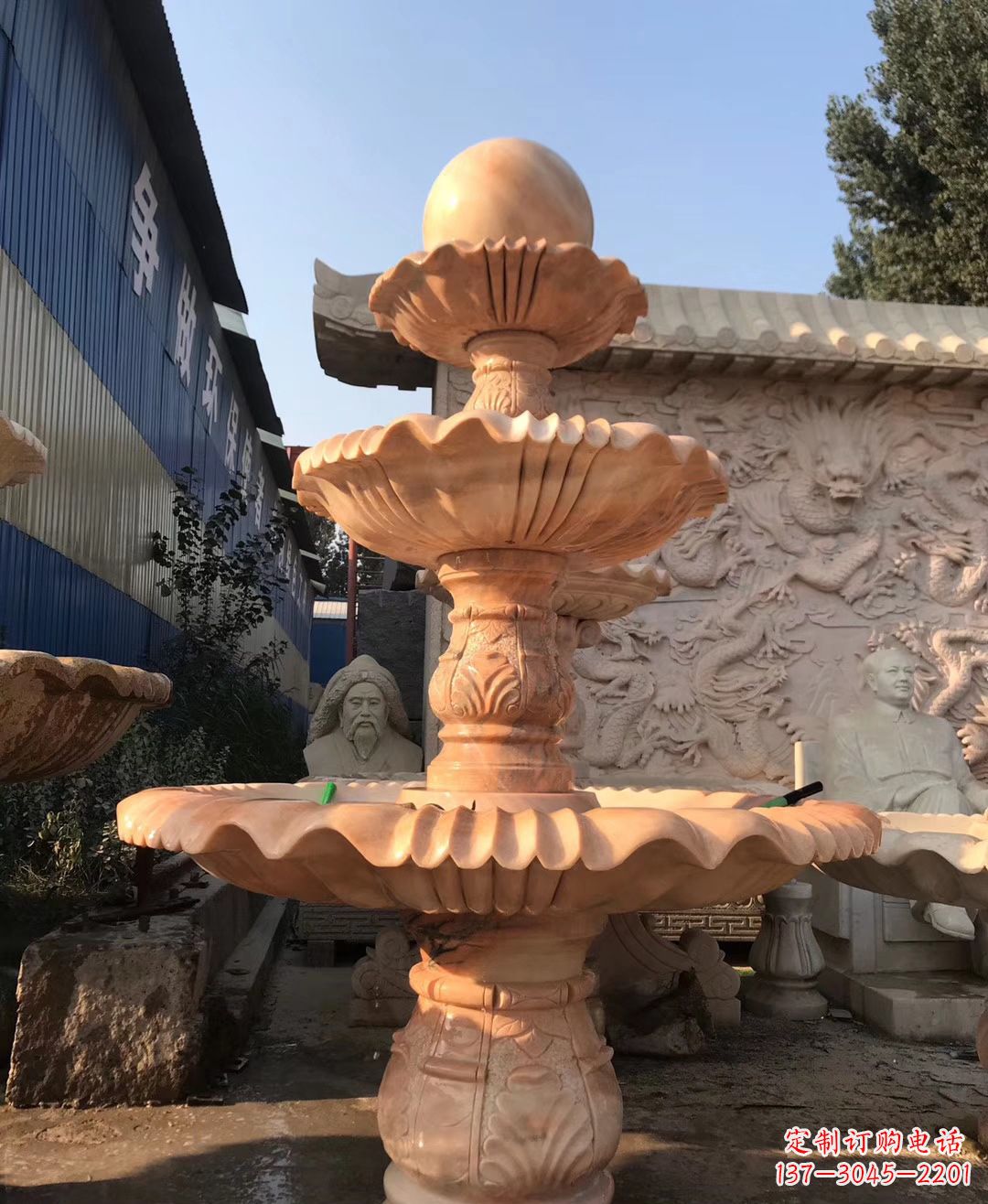 金华水池风水球