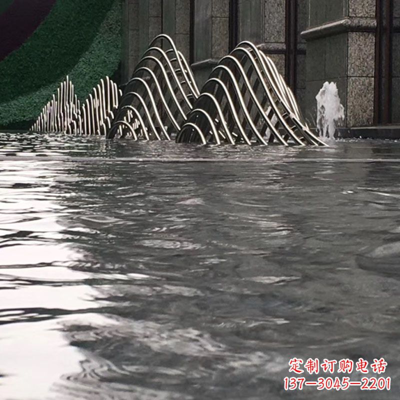 金华水池水景假山不锈钢