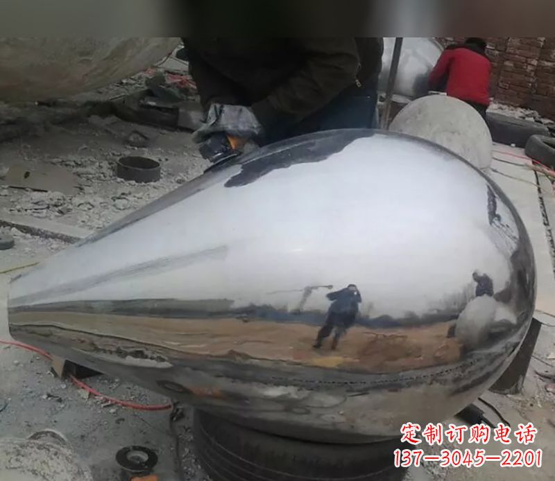 金华水滴不锈钢商场雕塑