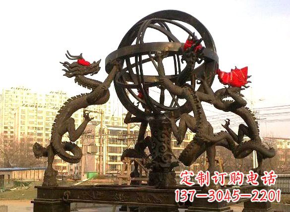 金华四龙戏珠城市景观铜雕