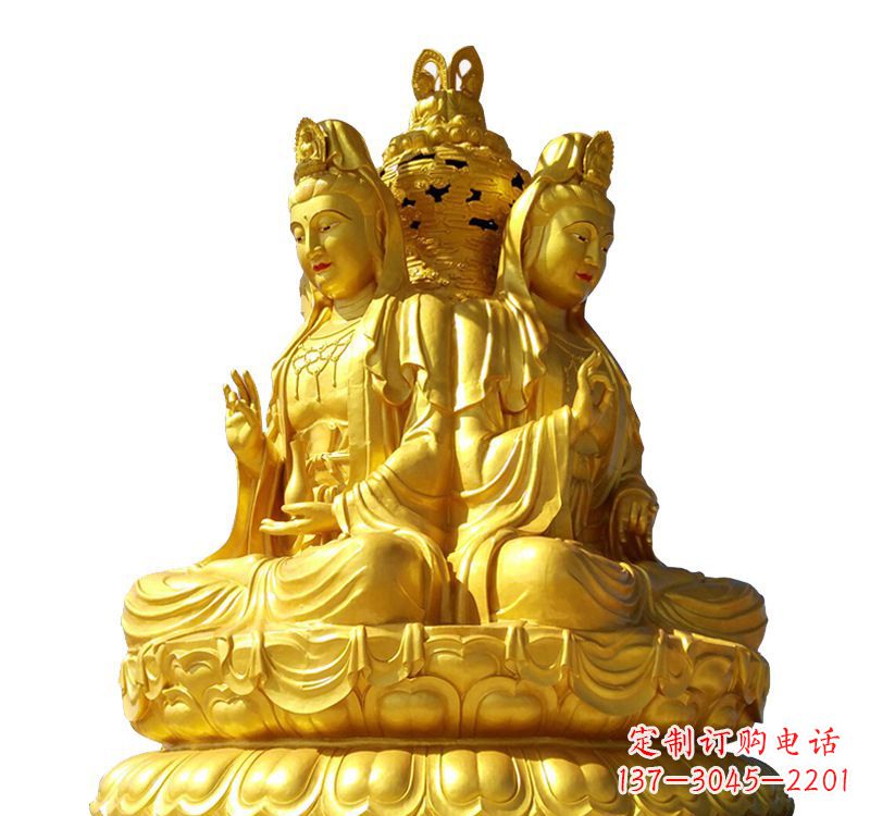 金华四面观音菩萨铜像