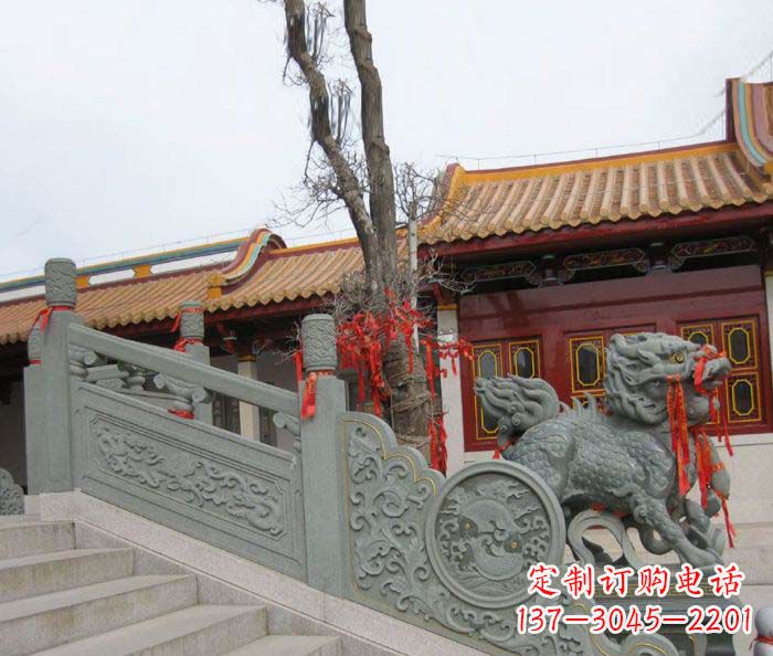 金华寺庙景观仿古石栏板