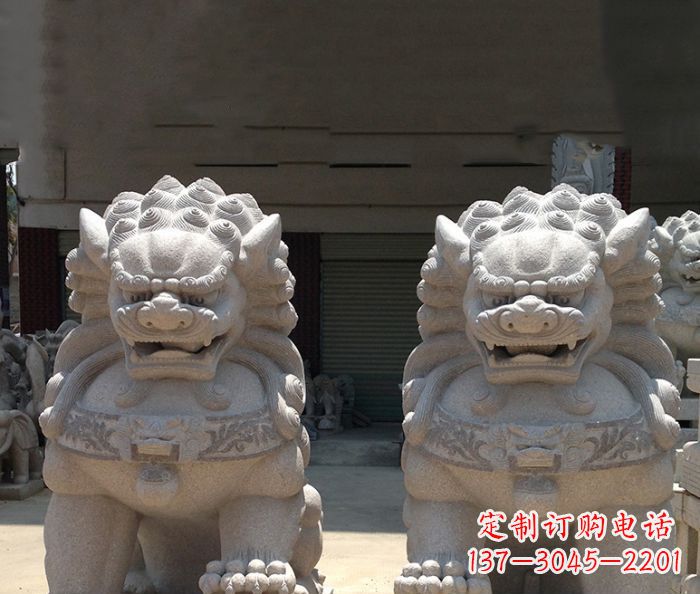 金华寺庙景观仿古镇宅石狮子