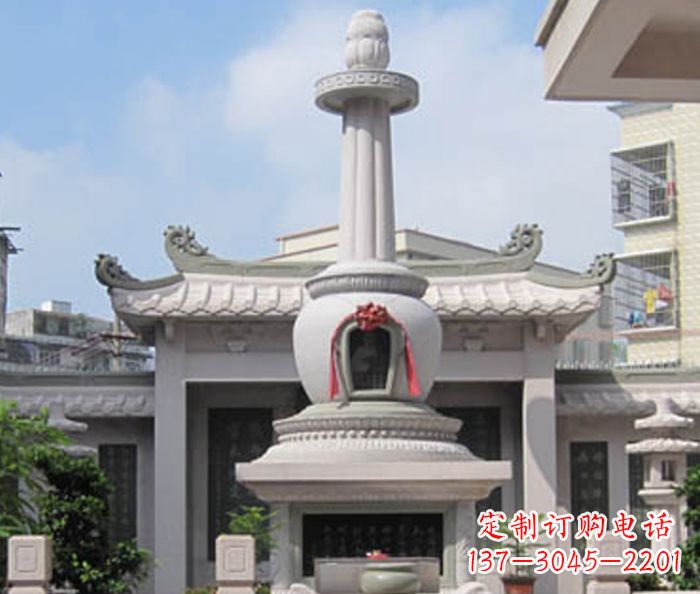 金华寺庙景观舍利塔石雕 (4)