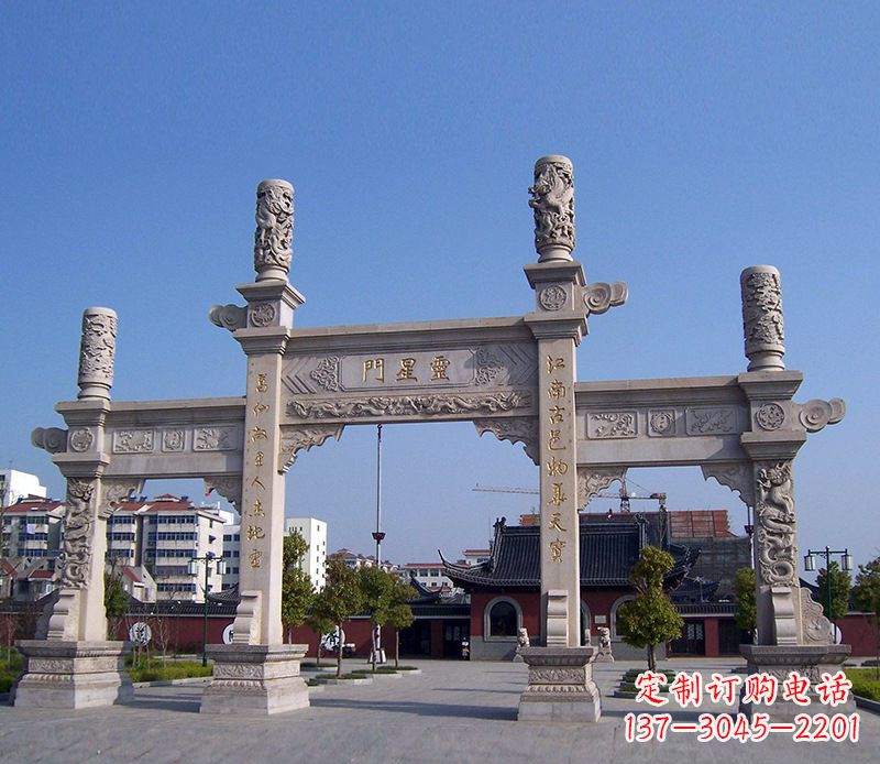 金华寺庙景观石牌坊