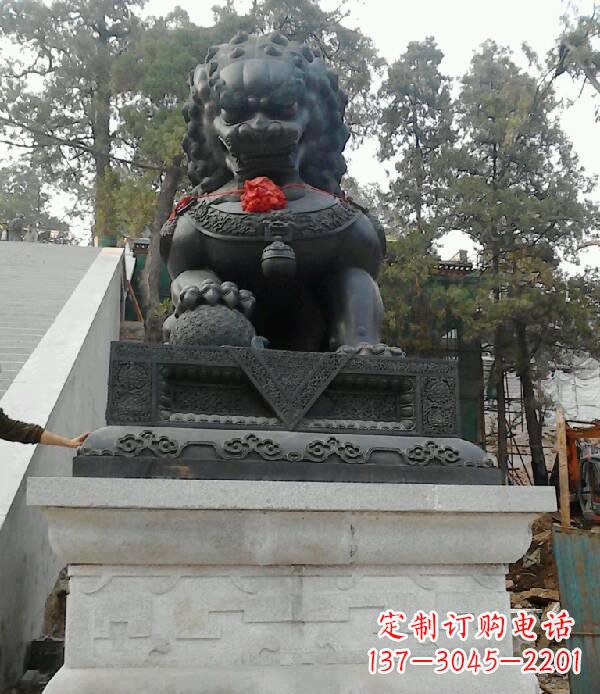 金华寺庙狮子铜狮子雕塑