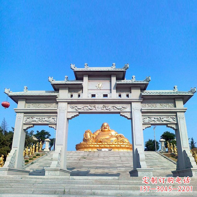 金华寺庙石雕牌坊