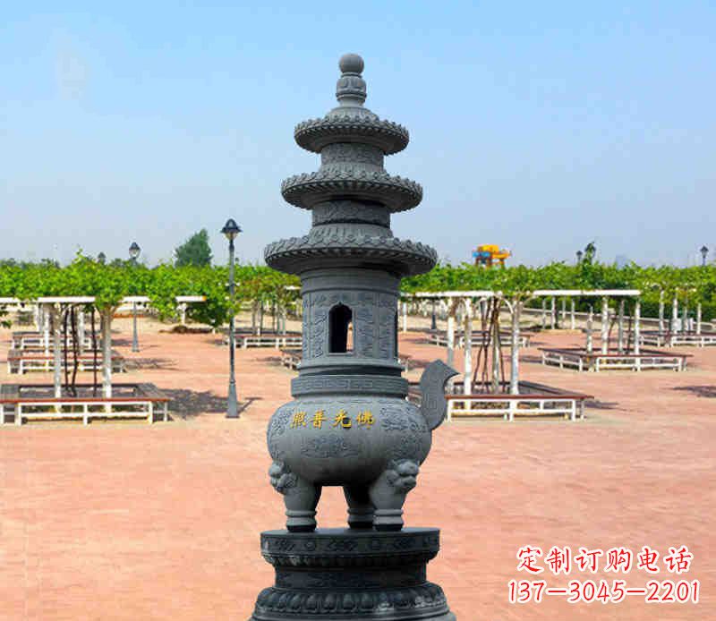 金华寺庙塔铜雕香炉