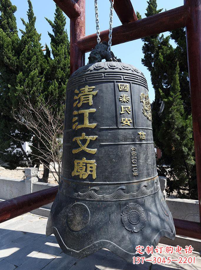 金华寺庙铜钟雕塑 (5)
