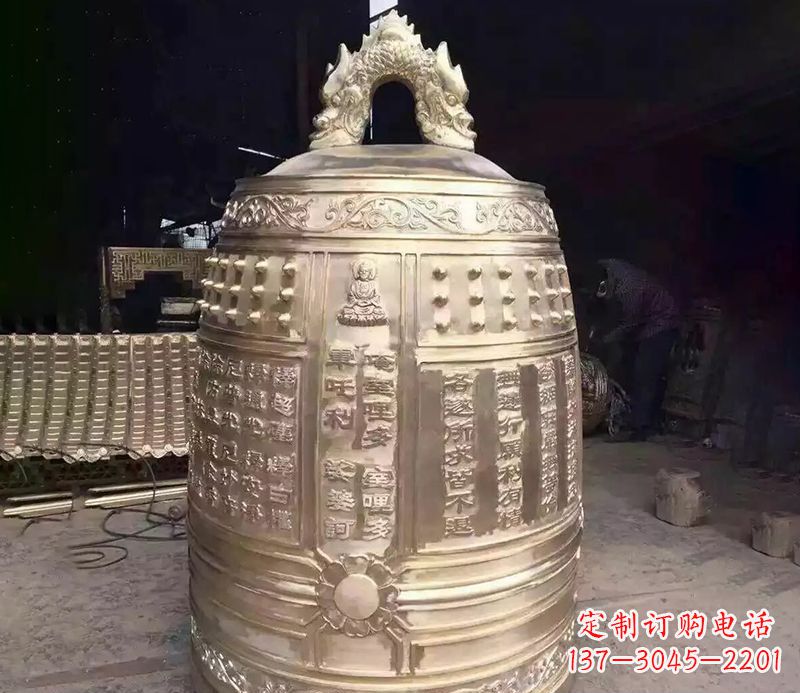 金华寺庙铜钟雕塑 (3)