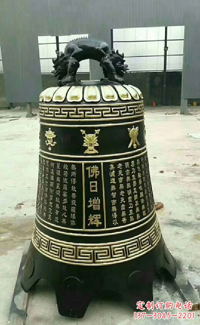 金华寺庙铜钟雕塑 (6)