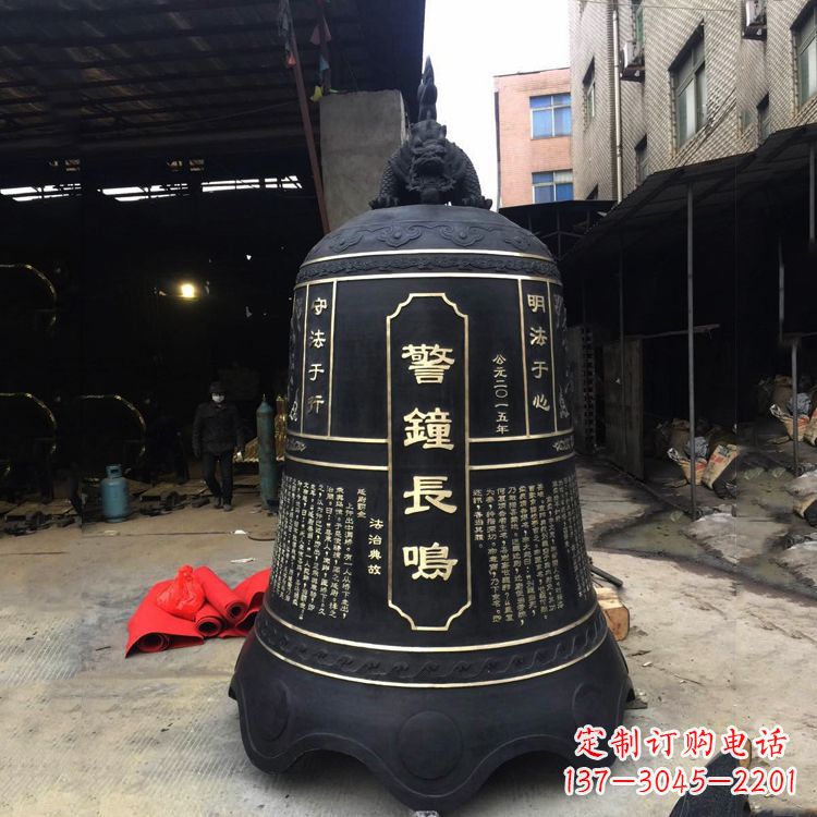 金华寺庙铜钟雕塑