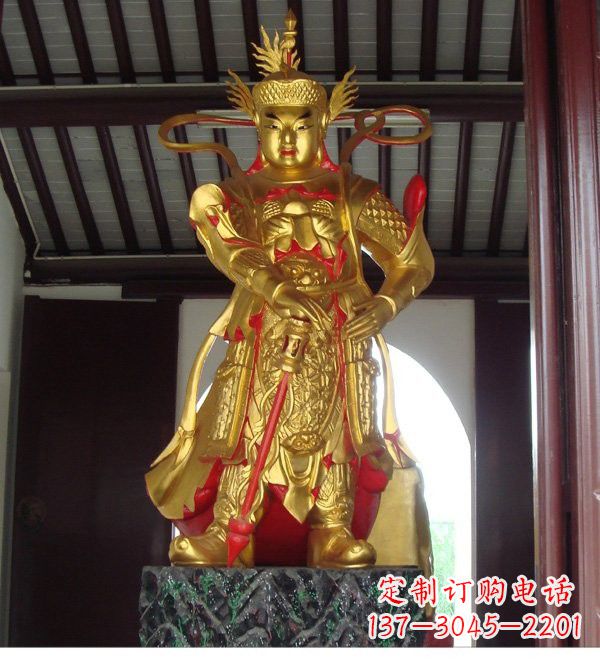 金华寺庙韦陀菩萨铜雕