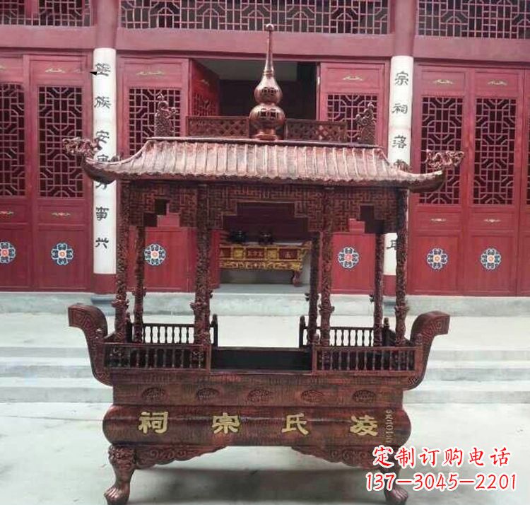金华寺庙香炉铜雕