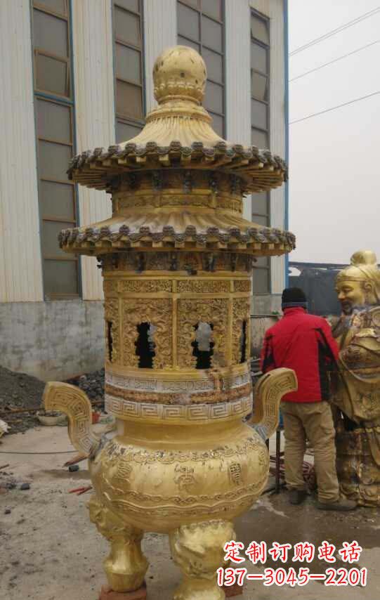 金华寺庙香炉铜雕塑