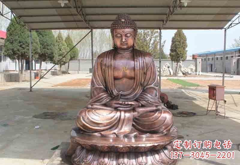 金华寺庙铸铜如来佛像雕塑