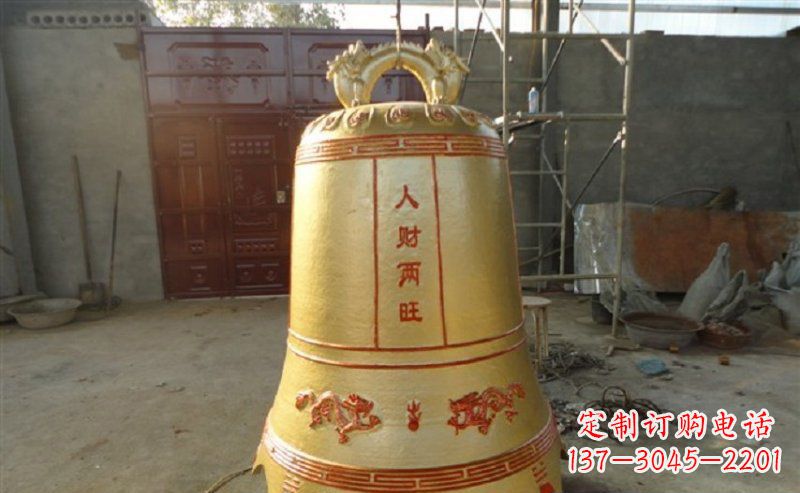 金华寺庙铸铜钟雕塑