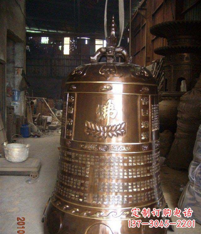 金华寺庙铸铜钟铜雕
