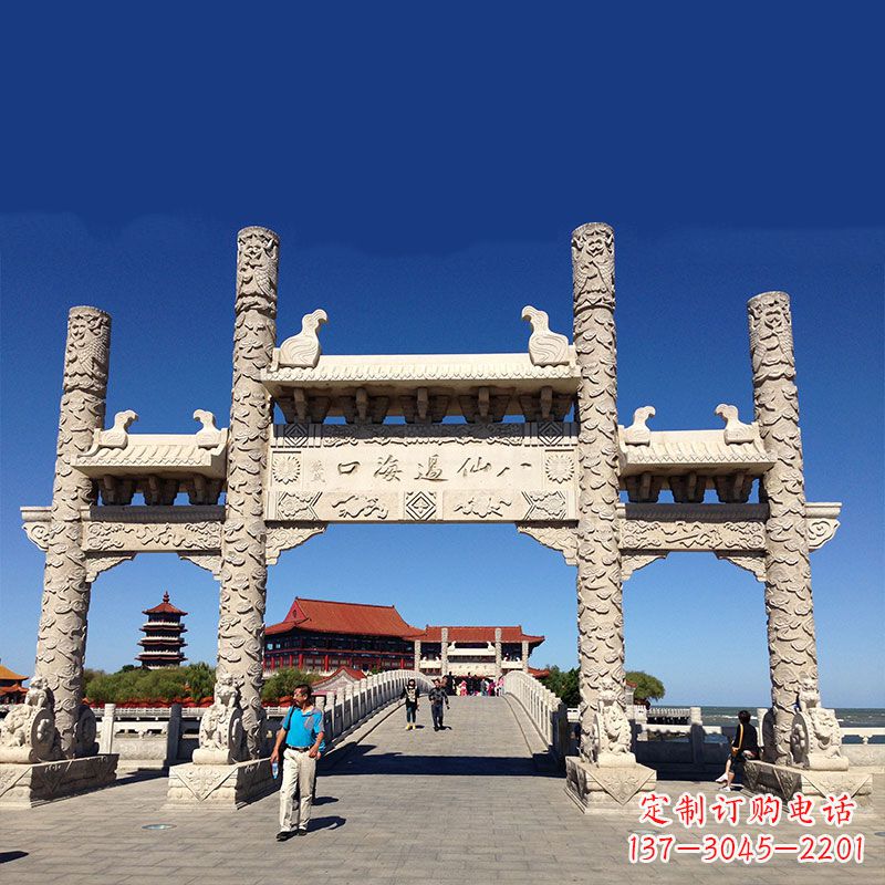 金华寺院大门无楼石牌坊