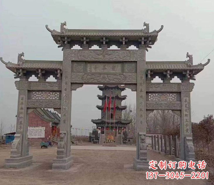 金华寺院石牌坊