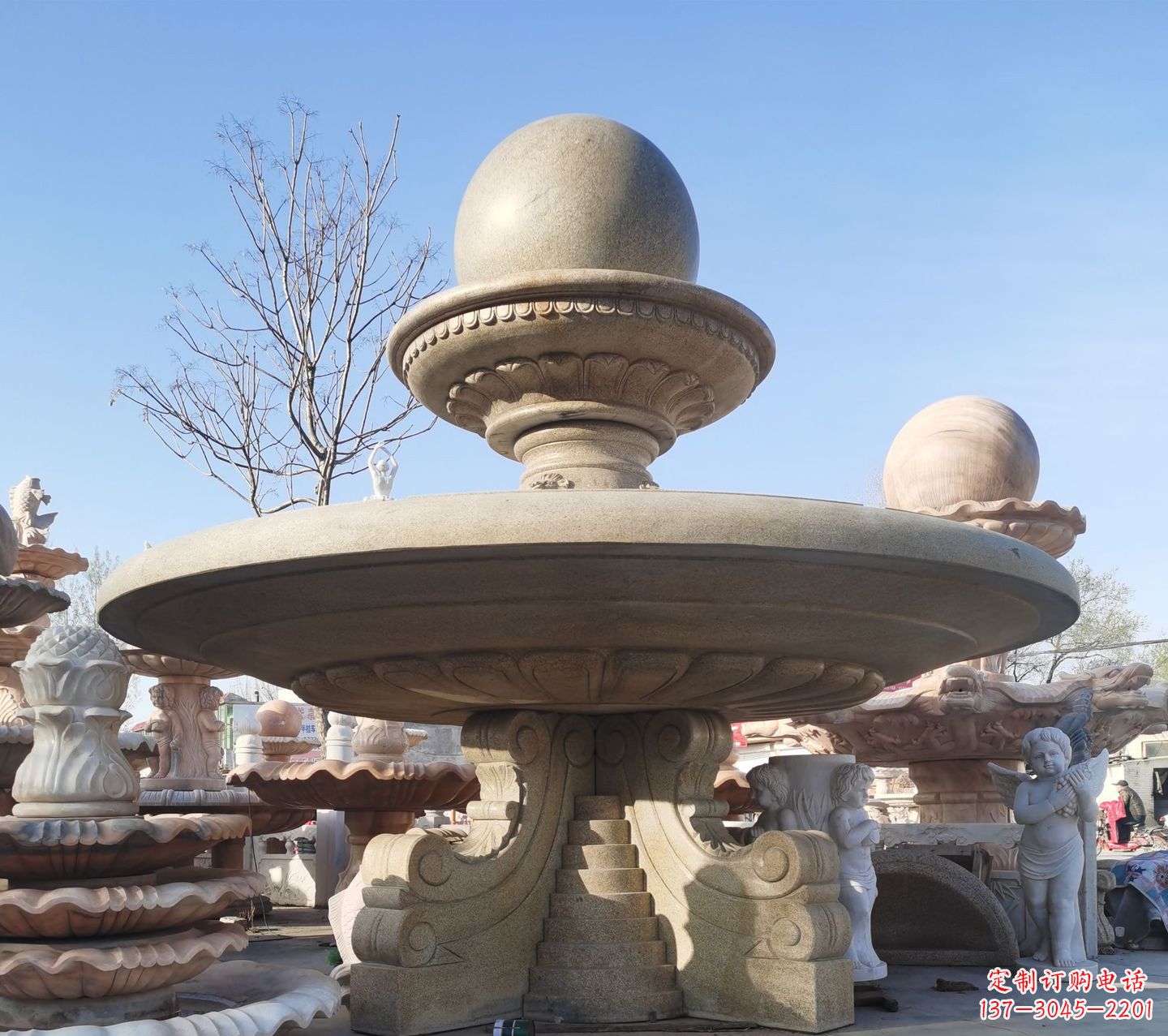 金华松香玉大理石风水球