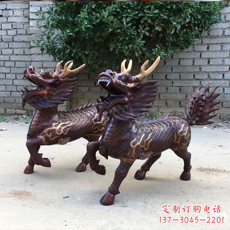 金华送子麒麟铜雕塑