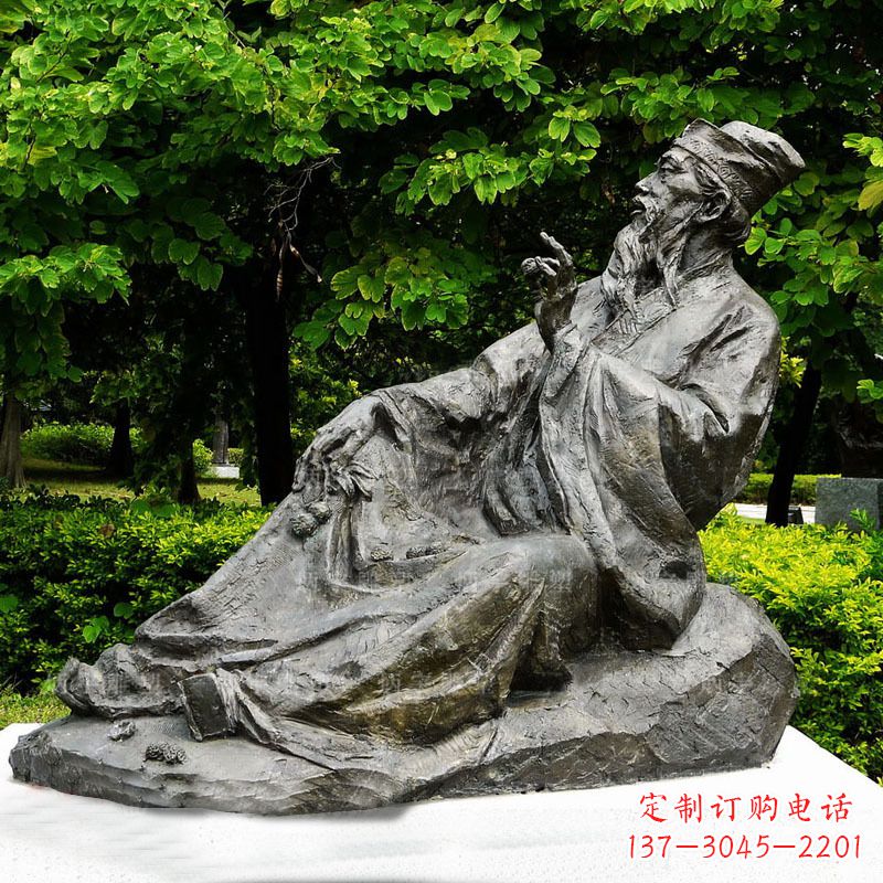 金华苏轼雕像古代历史名人北宋著名文学家书画家铜雕