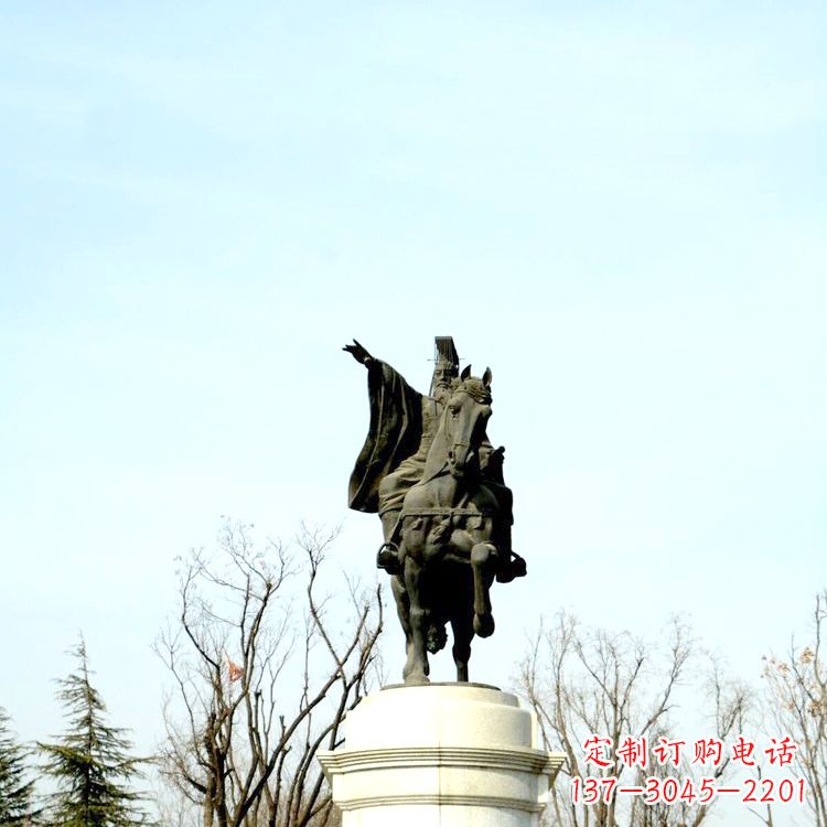 金华隋文帝杨坚铜雕塑像
