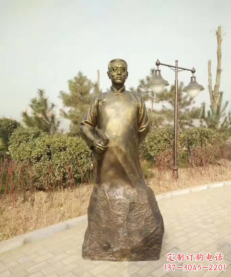 金华陶行知人物铜雕1