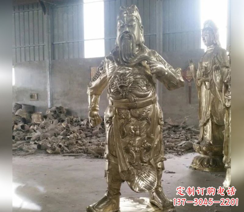金华提刀关公武财神铜雕