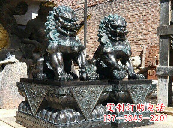 金华天安门狮子铜雕塑