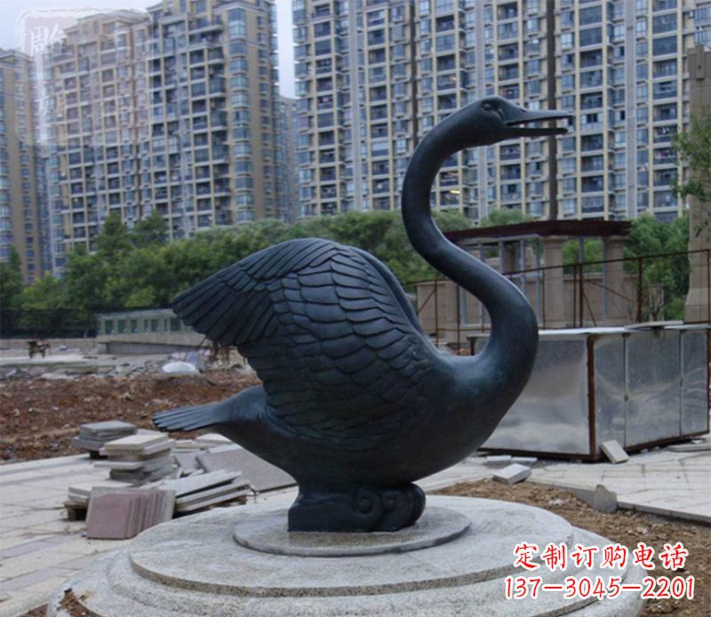 金华天鹅动物铜雕