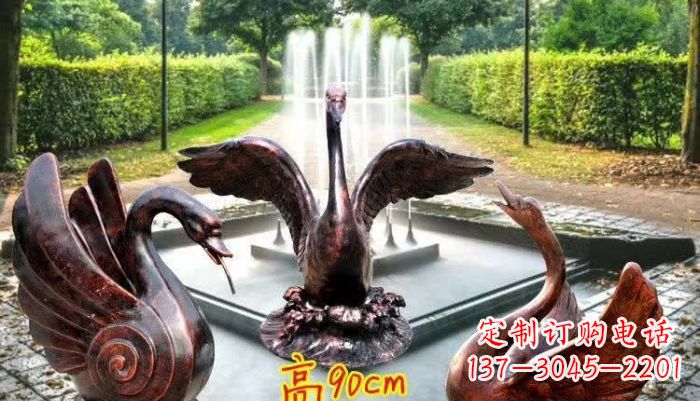 金华天鹅喷泉铜雕塑