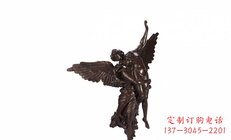 金华天使玻璃钢仿铜人物雕塑