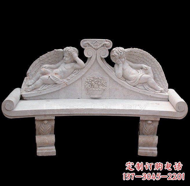 金华天使石雕座椅公园景观雕塑