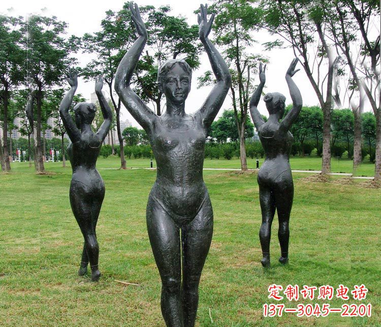 金华跳芭蕾舞的女孩铜雕