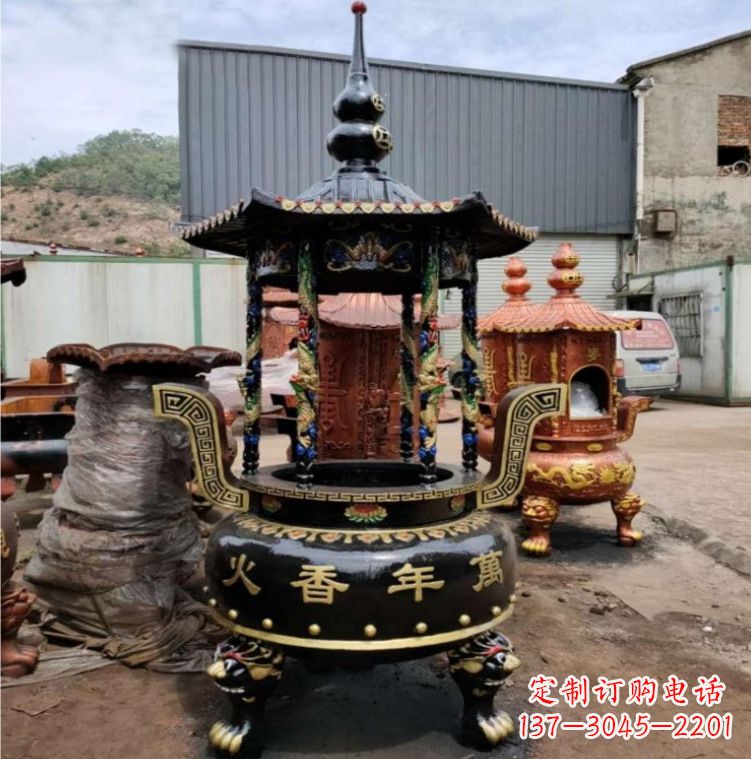 金华铁香炉铜雕